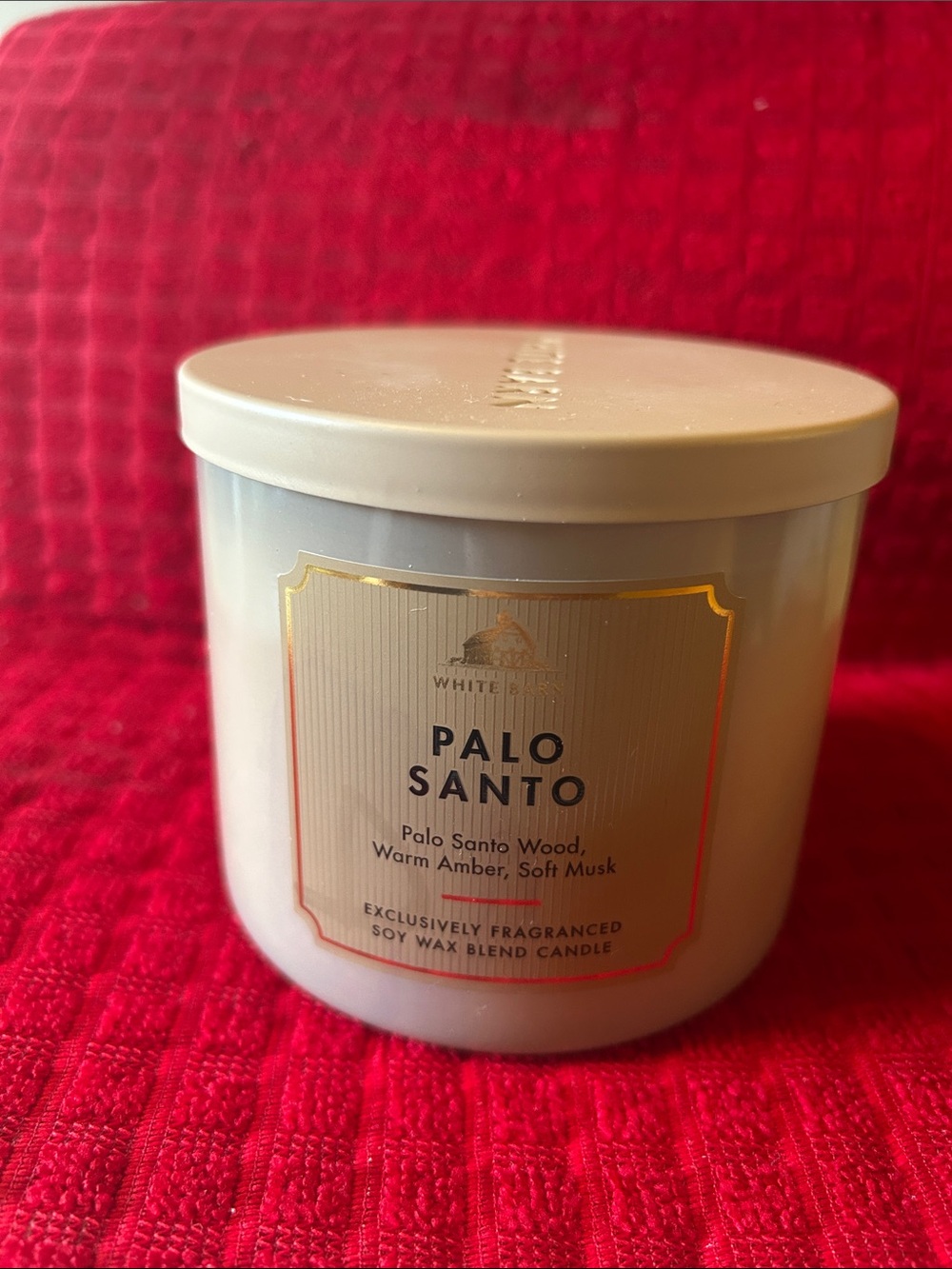 White Barn Palo Santo Soy Wax Candle - Cream